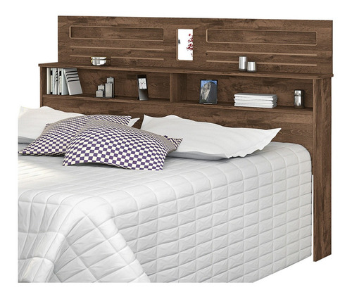  Cabeceira De Cama Loja Docelar Florença Queen 160cm X 119cm Castanho