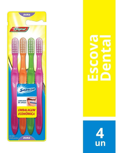 Escova De Dente Sorriso Original 4unid