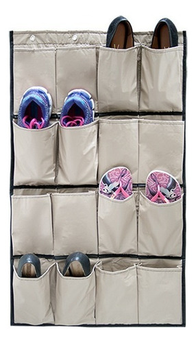 Zapatero vertical Napa, 8 pares, sandalias marrones