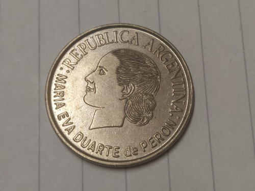 Moneda Argentina Conmemorativa Eva Duarte De Perón 1952-2002