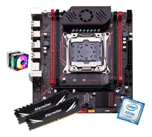 comprar Kit Gamer Placa Mãe X99 Qiyida H9s Tpm Xeon E5 2697 V4 32gb