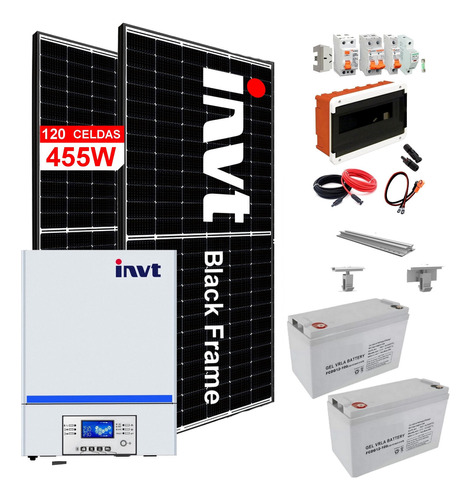 Invt Kit Solar Completo 13500w/d Inversor 3kw/6kw Mppt M10