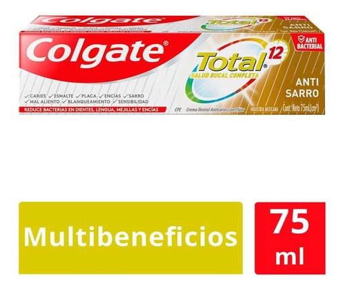 Pasta Dental Colgate Total 12 Anti-sarro 75ml