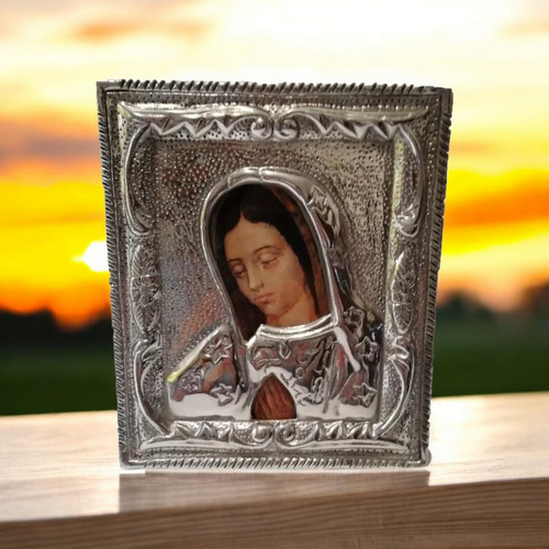 Lote 10 Cuadros Virgen De Guadalupe En Pewter
