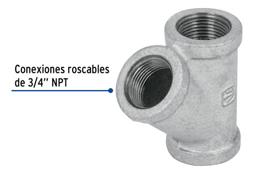 Yee Sencilla 3/4 Acero Galvanizado, Foset. 47474