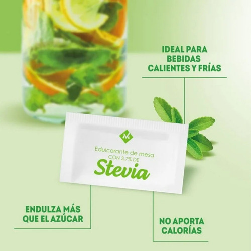 Edulcorante Con Stevia Member's Mark Con 400 Sobres De 1 G