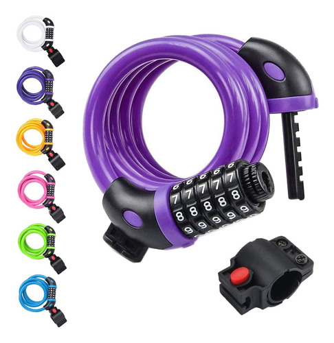 Ndakter - Candado Para Bicicleta, 5 Dígitos Reiniciables Con