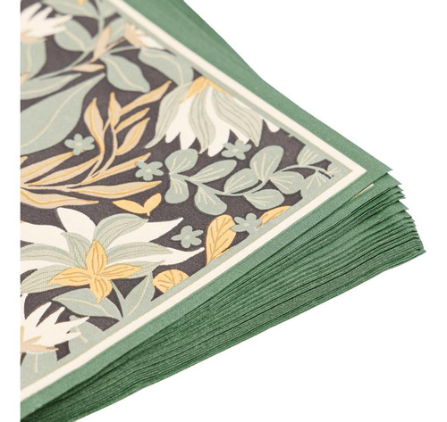 20 Guardanapos De Papel Lyor Estampado Green Garden 33cm