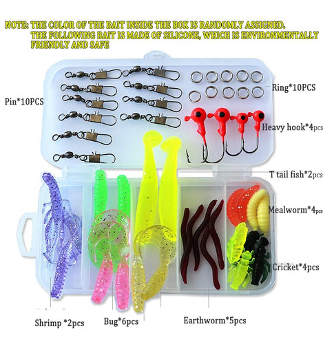 Conjunto De Varas De Pesca Escopicas Portáteis 52 Com Isca