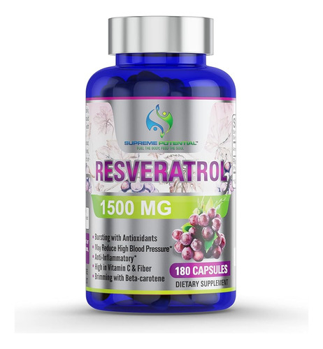 Extracto De Resveratrol 100% Puro De Potencial Supremo Para 