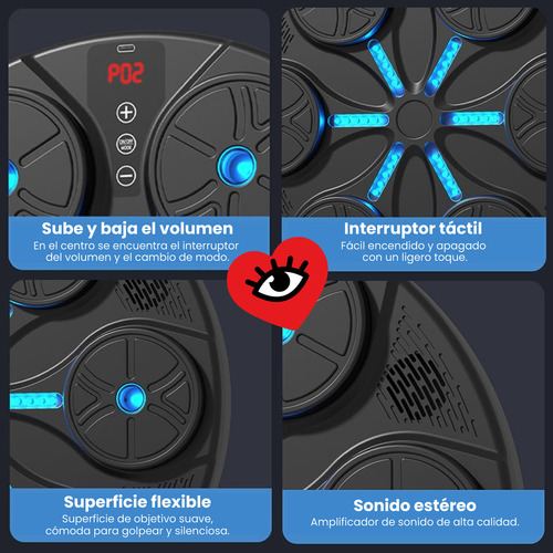 Maquina Boxeo Inteligente Musical Entrenamiento Guantes Veoquiero