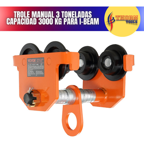 Trole Manual 3 Toneladas Capacidad 3000 Kg Para I-beam Hb
