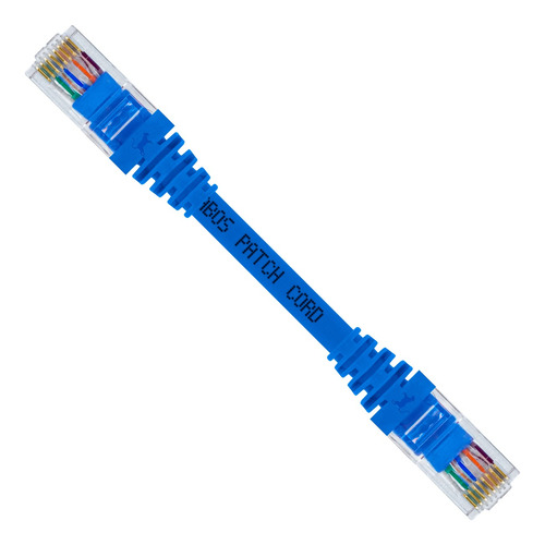 Kit 40x Patch Cord Cat6 100% Cobre 15 Cm Azul - Padrão B