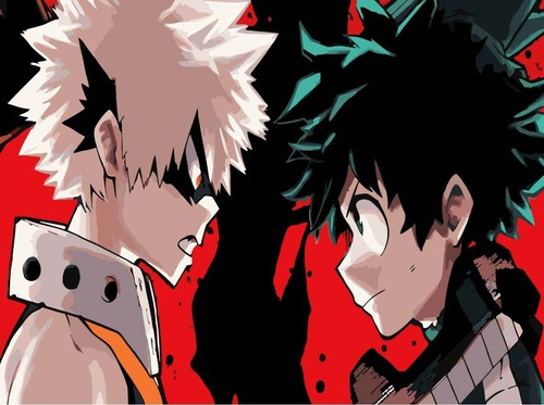 Imagen 1 de 2 de Pintura Por Número Boku No Hero Diy 30x40 Cm