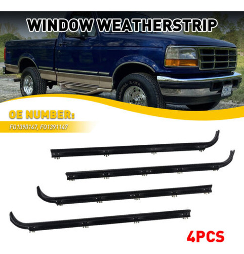 For 1987-1997 Ford F150 F250 F350 Door Window Seal Belt  Ggg