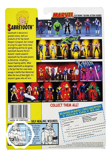 Toy Biz - 1992 - The Uncanny X-men - Sabretooth