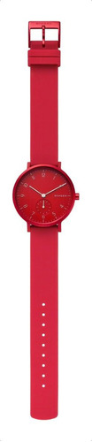 Reloj Unisex Skagen Aaren Kulor Skw2765 Color Rojo