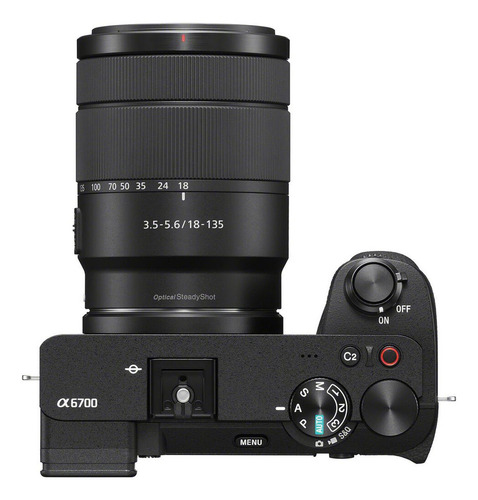 Câmera Mirrorless Sony A6700 26mp 4k 120fps + Lente 18-135mm Cor Preto