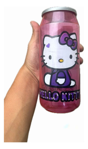 30 Vaso Kitty Cilindro En Forma De Lata 1 L Hello Kitty