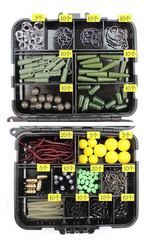 189pcs Kits De Accesorios De Pesca Jig Hooks Sinker Swivel