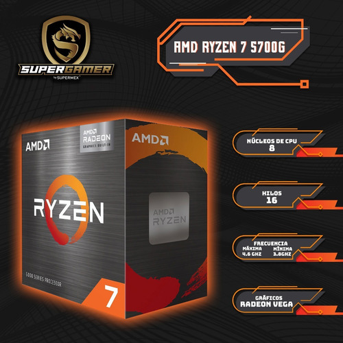 Imagen 3 de 10 de Pc Gamer Grizzly Ryzen 7 5700g 16gb Ssd480gb Graficos Radeon