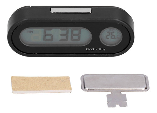 Mini Reloj Digital Termómetro Coche Luz Nocturna Electrónica