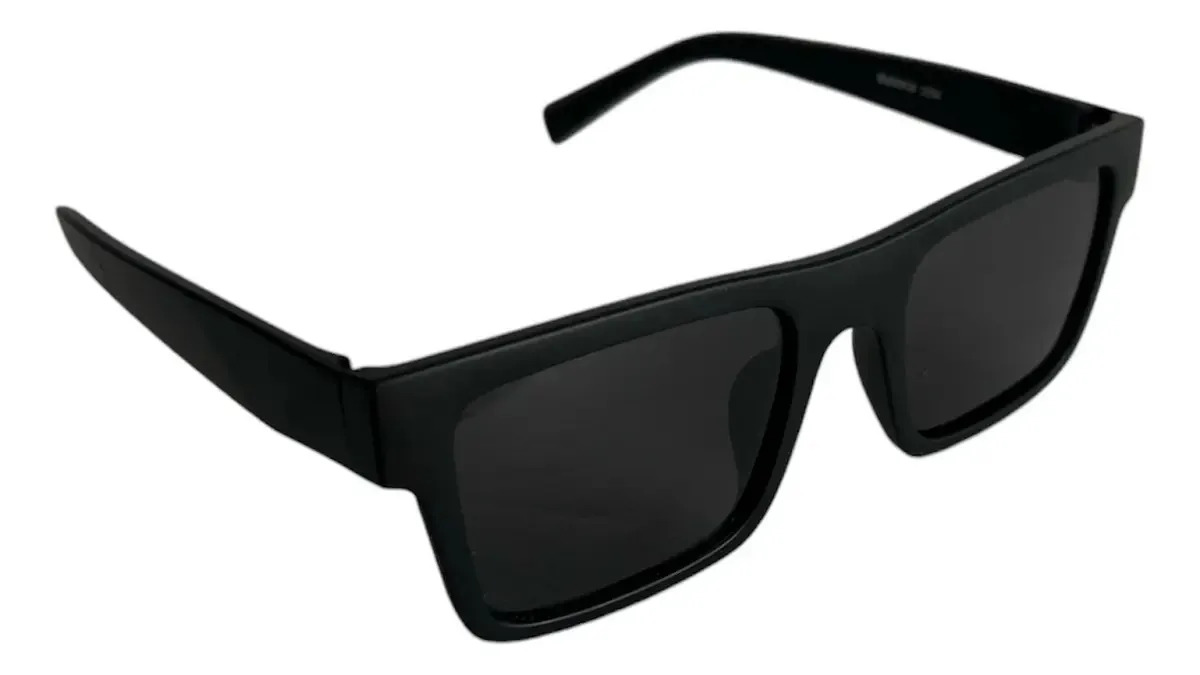 Anteojos De Sol Polarizados Cuadrado Degafas Lente Gafa Uv 400 Varilla Negro