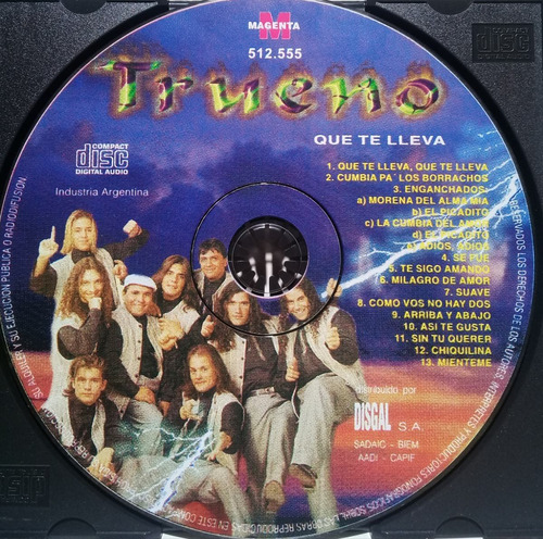 Cd Trueno (que Te Lleva)