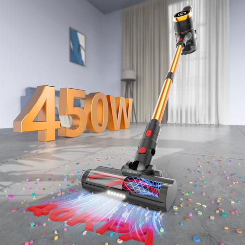 Aspiradora Inalámbrica Tikom V500 40000 Pa, Pantalla Tácti