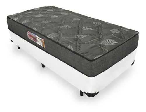 Cama Box Solteiro + Colchão Sienna 88x188x49cm Branco