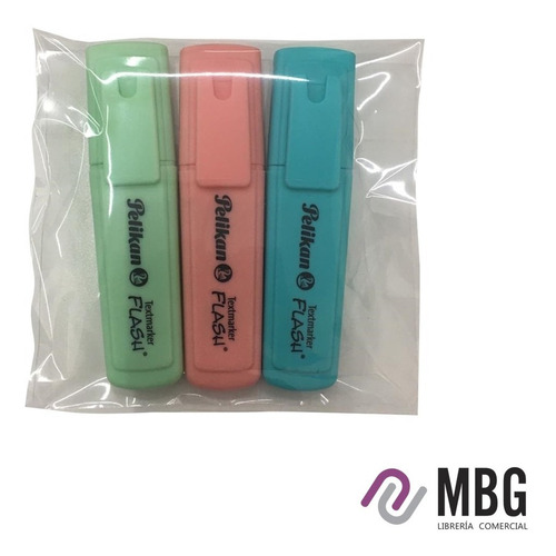 Resaltador Pelikan Flash Pastel Por 03 Colores
