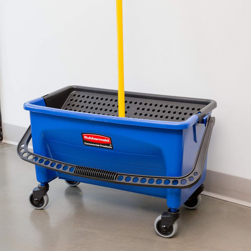 Cubeta De Trapeador Con Escurridor, 28 Qt, Azul