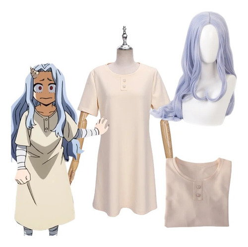 Disfraz My Hero Academia Eri Cosplay Precioso Vestido Beige