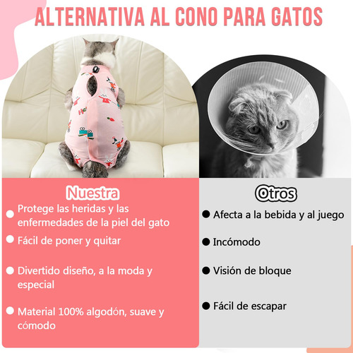 Traje De Recuperación For Gatos Tras Cirugía, Ropa For