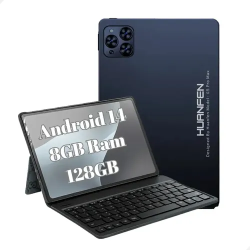 Tablet Android 14 8gb Ram+128gb 10.1 Polegadas Wi-fi+teclado Preto