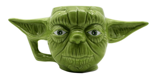 Caneca Porcelana Formato 3d Mestre Yoda Star Wars Disney