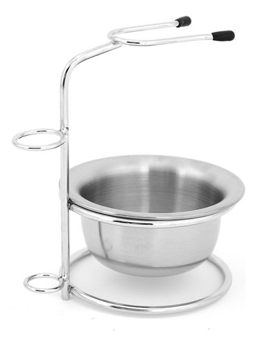 Conjunto De Pincéis De Barbear: Suporte, Tigela E Suporte Pa
