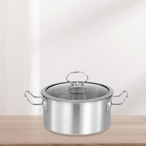 Olla Para Ramen Coreana, Olla Gruesa Para 18 Cm De Plata