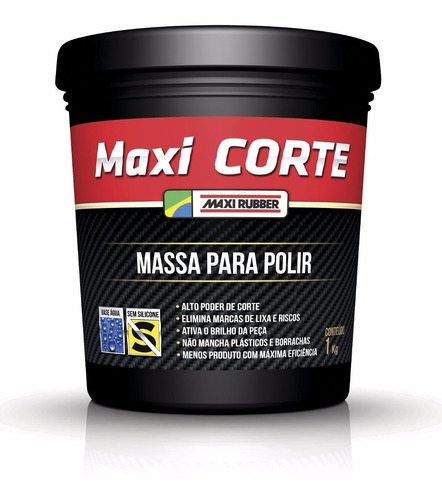 Massa Para Polir Maxi Corte Maxi Rubber 1kg.