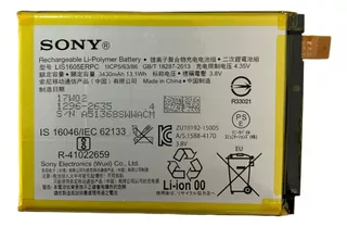 Bateria Sony Xperia Z5 Lis1605erpc 3.8v- 3430mah (original).