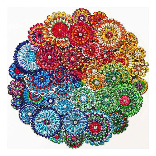 Kits De Arte De Pintura De Diamante Mandala 5d Para Adultos Color 02 Color Del Armazón 02