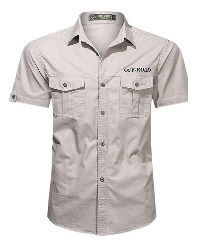 1 2022 Camisa Militar 100% Algodón Para Hombre