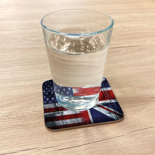 Ambesonne Union Jack Posavasos, Juego De Cuatro Unidades, Co