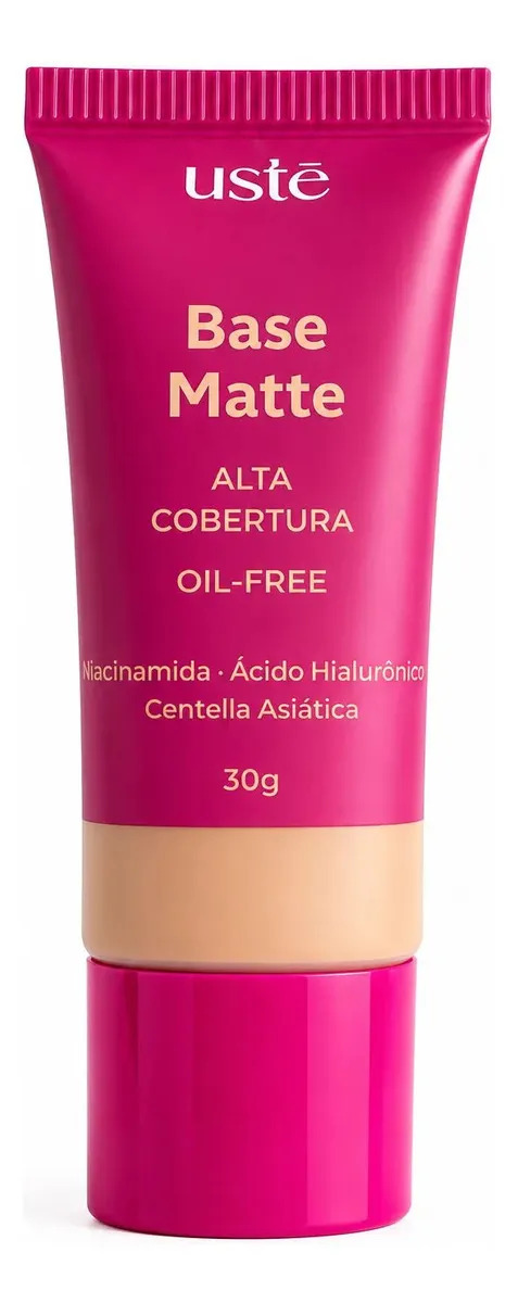 Base Matte Alta Cobertura Uste Oil Free 30g Cor 3