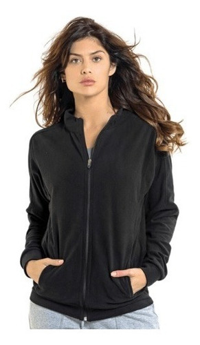 Campera Deportiva Mujer Liviano Abrigo Micropolar Bolsillos