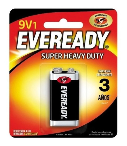 Pack 12 Batería 9v Eveready Extra Duración