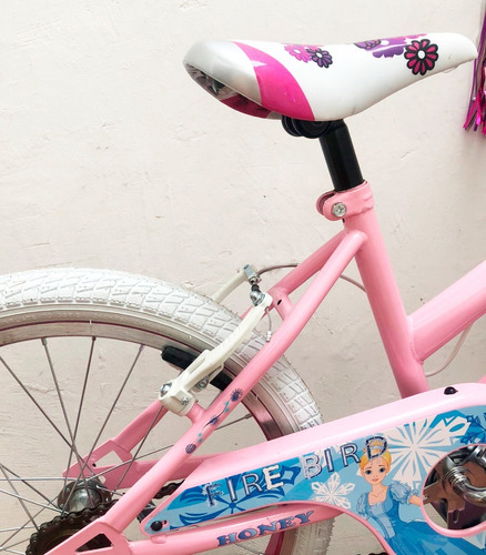 Imagen 2 de 3 de Bicicleta Infantil Niña Fire Bird Honey Rodado 20