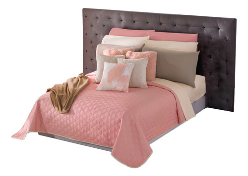 Edredon Capitonado Individual Neo Deep Rose V2 Coral Concord EPII258 Diseño De La Tela Liso
