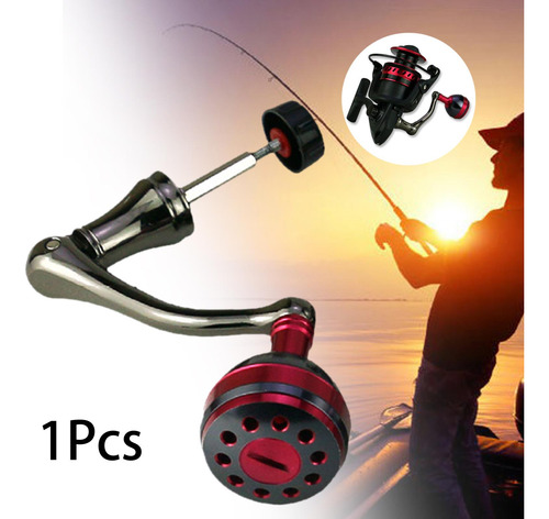 Empuñadura De Carrete De Pesca, Manivela Totalmente Rojo M