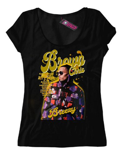 Remera Mujer Chris Brown Breezy Rap 20 Dtg Premium